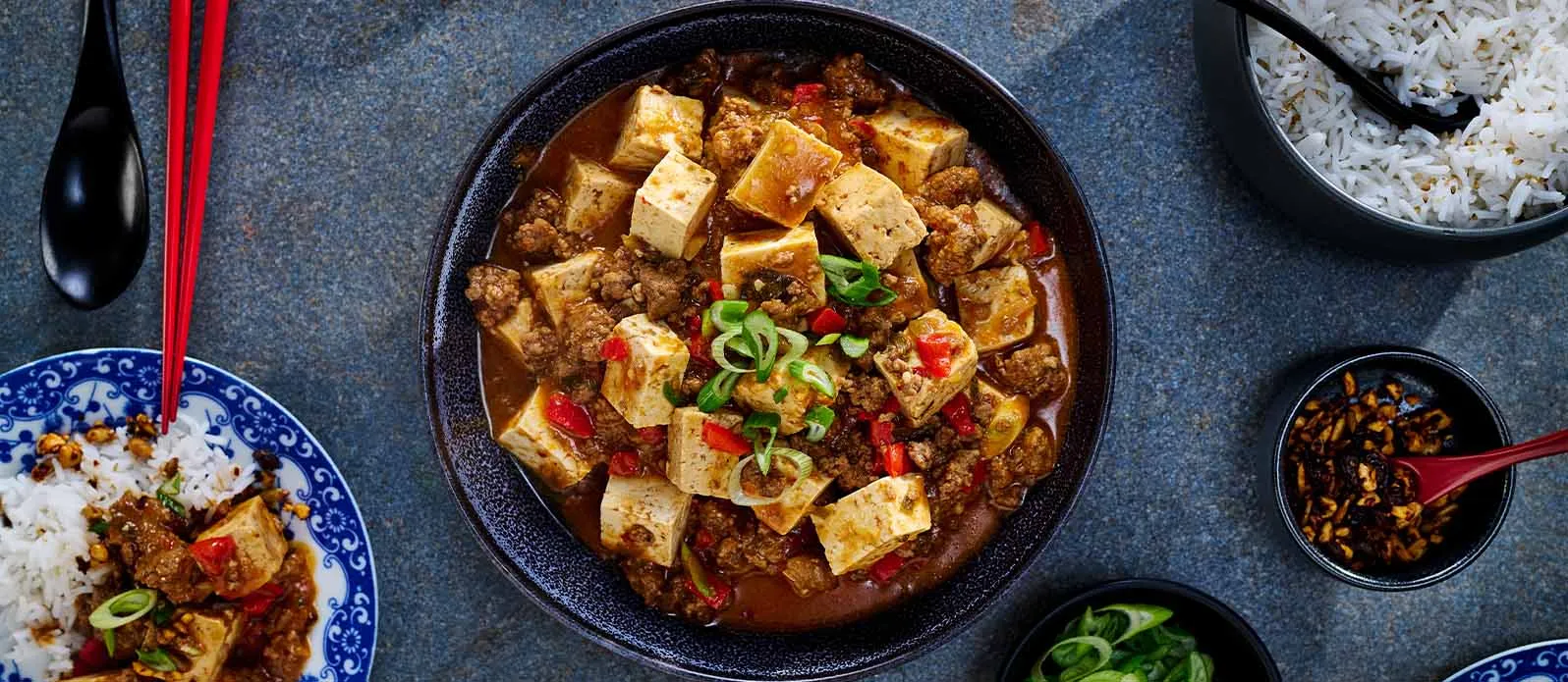 Mapo tofu s pikantním hovězím masem a chilli