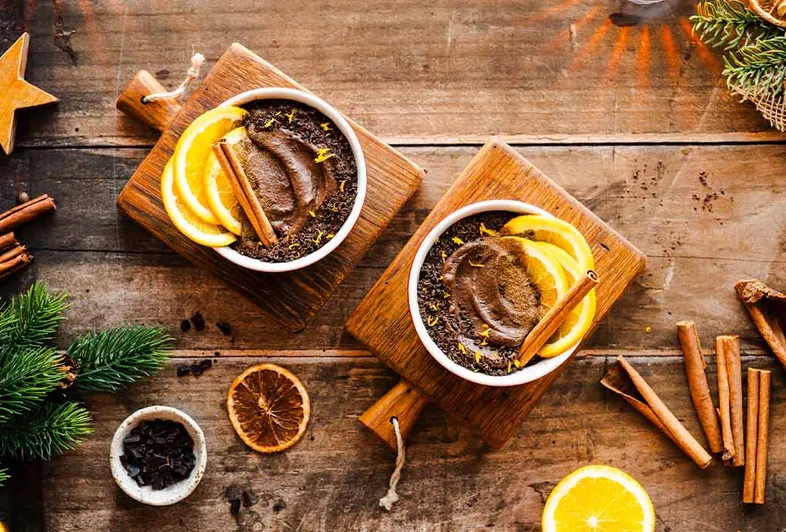 Čokoládová pěna s espressem a pomerančem