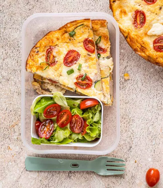 Frittata s krůtím masem a zeleninou