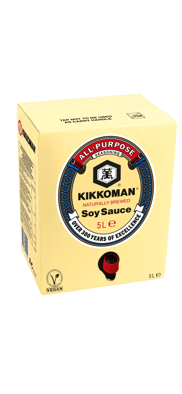[Translate to Tschechisch:] Kikkoman Naturally Brewed Soy Sauce 5 L carton