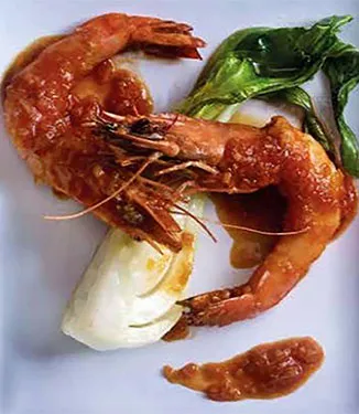 Krevety v chilli omáčce