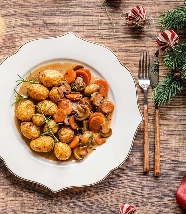 Vegetariánské ragú z hub a tmavého piva