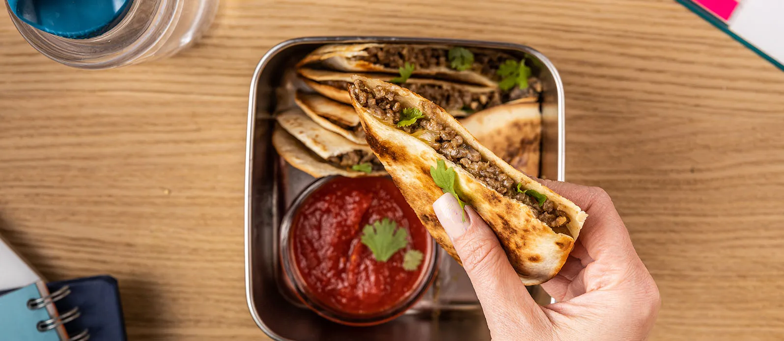 Quesadilla s hovězím masem a žampiony