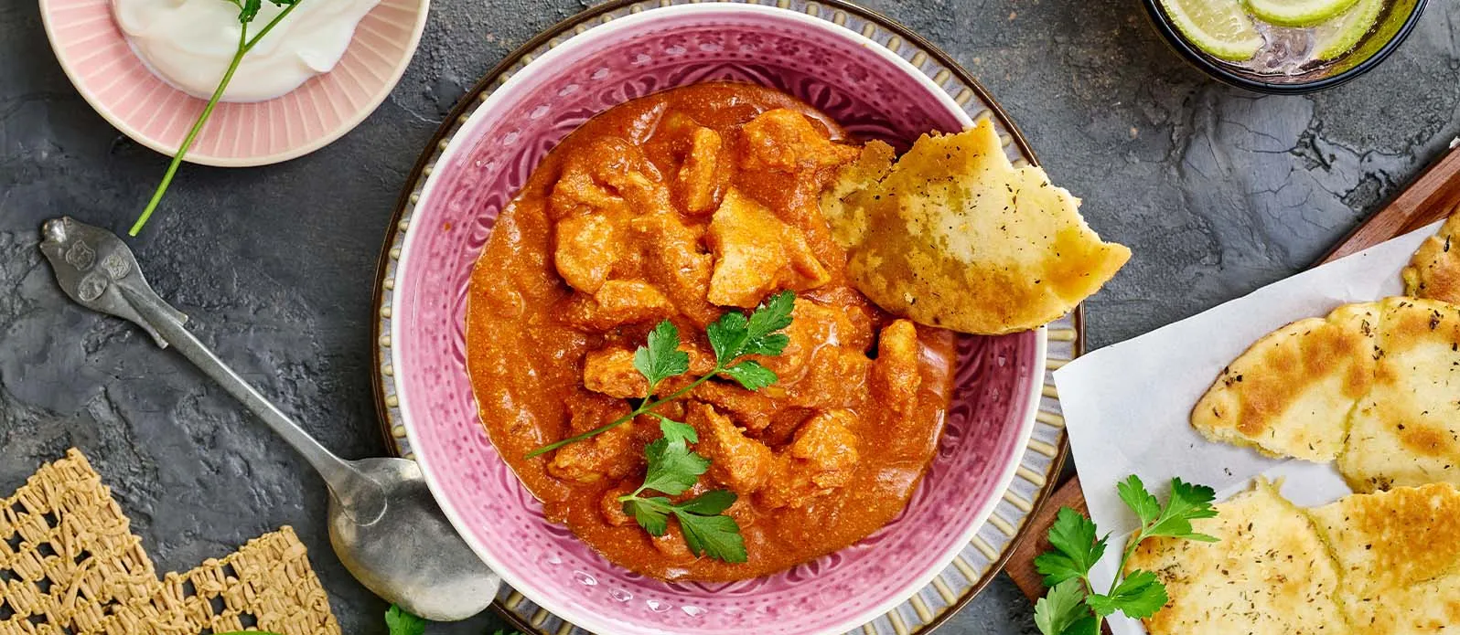 Máslové kuře s ponzu a garam masalou