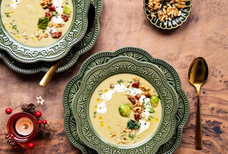 Krémová polévka z růžičkové kapusty a brambor