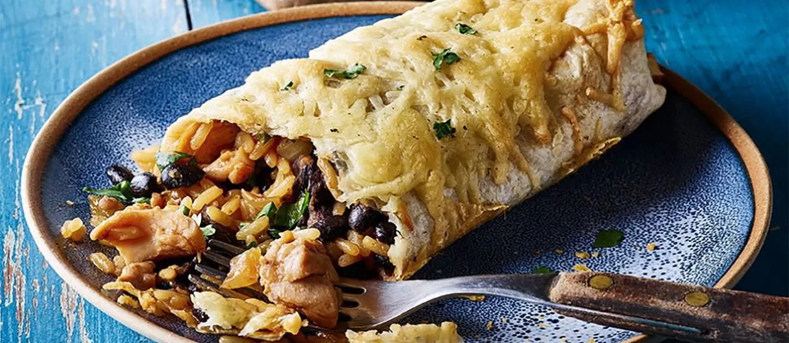 Pečené kuřecí teriyaki burrito