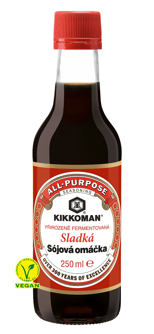 Kikkoman Sladká sójová omáčka přirozeně fermentovaná tekuté ochucovadlo 250 ml láhev
