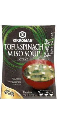 Kikkoman Tofu & špenátová miso polévka