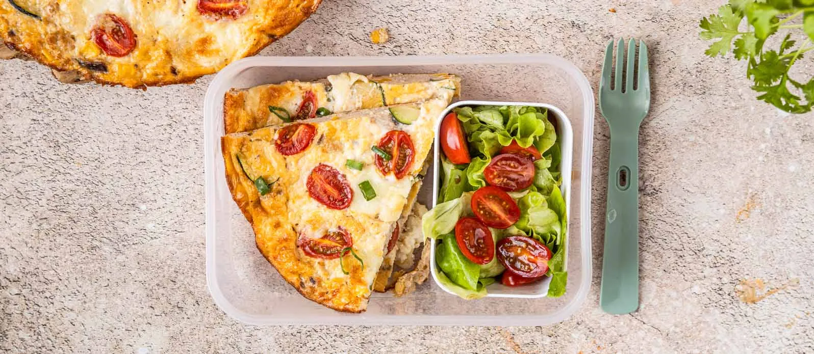 Frittata s krůtím masem a zeleninou