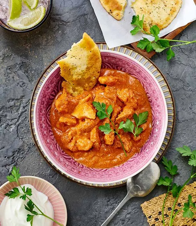 Máslové kuře s ponzu a garam masalou