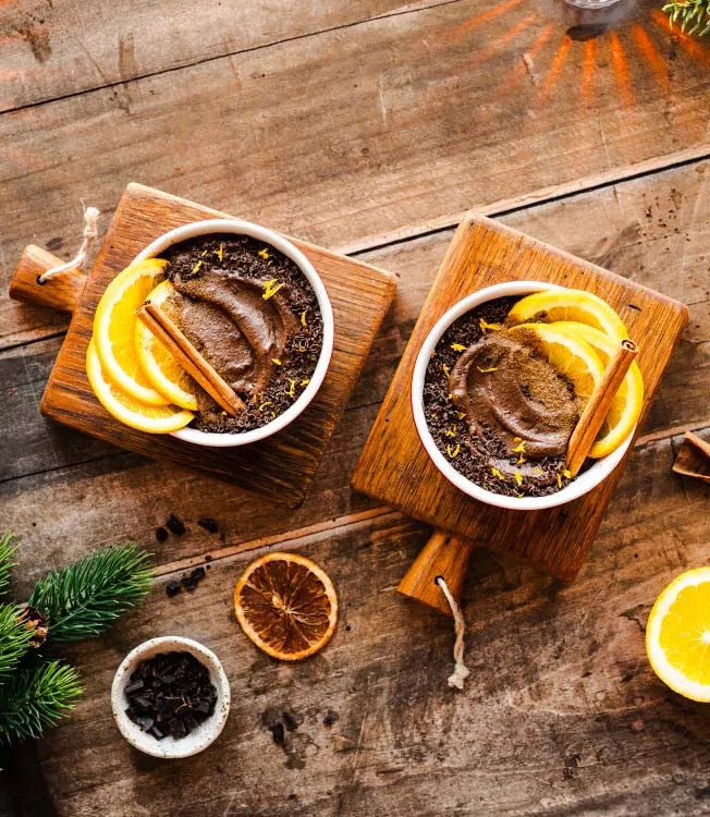 Čokoládová pěna s espressem a pomerančem