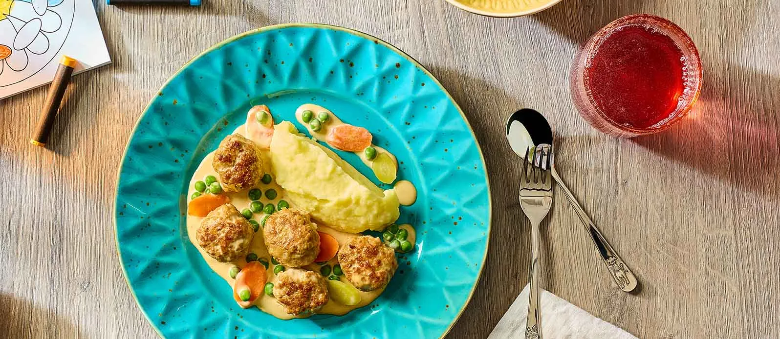 Zapékané masové kuličky s bramborovou kaší