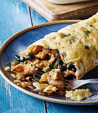 Pečené kuřecí teriyaki burrito